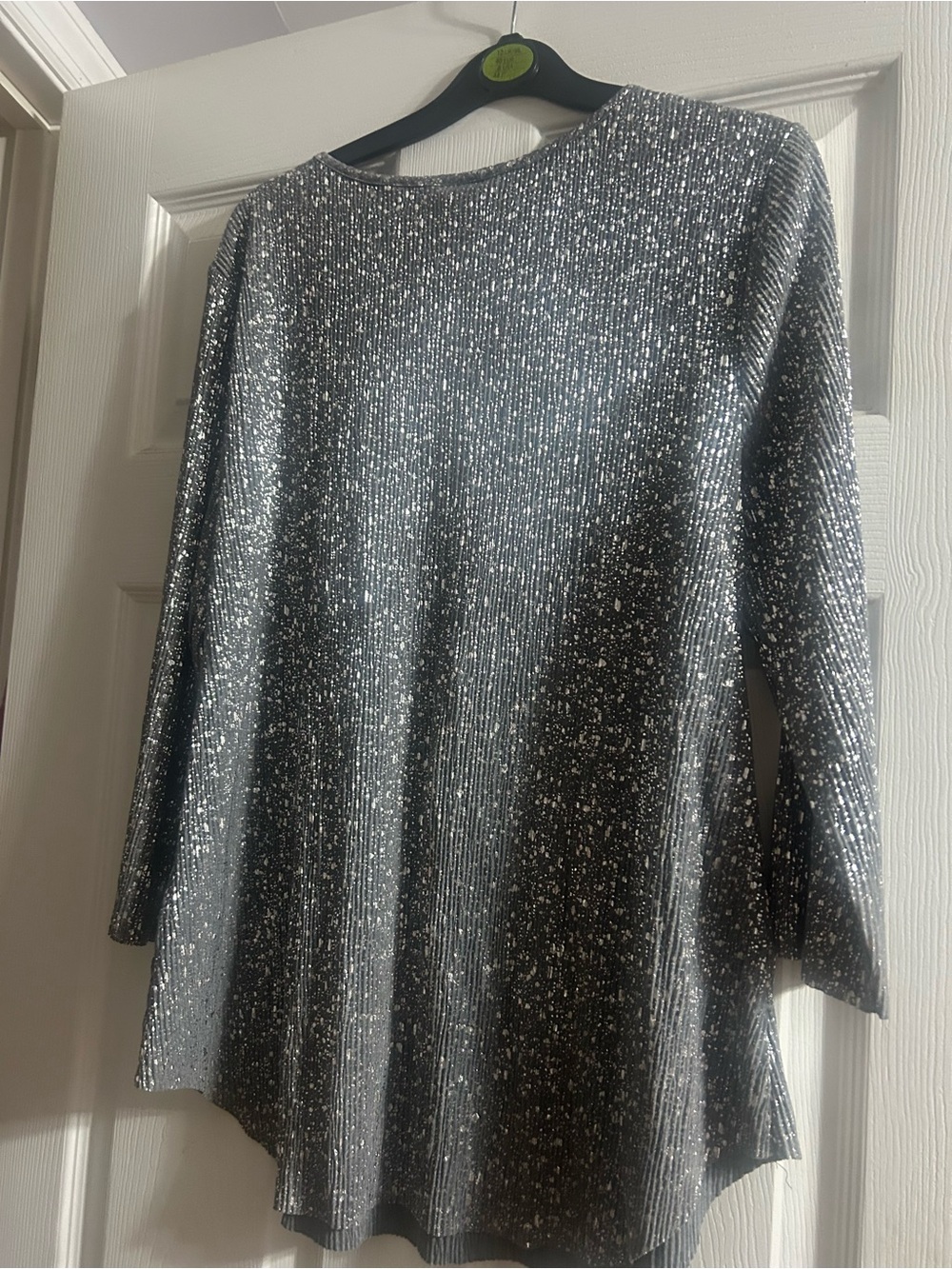 Ruby Rd. Silver Sparkle V-Neck Tunic - Picture 3 of 3